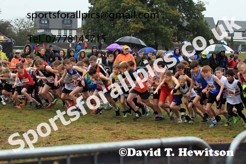 Boys Under-13s 2023 National Cross Country Relays, Berry Hill Park, Mansfield.  Photo: David T. Hewitson/Sports for All Pics